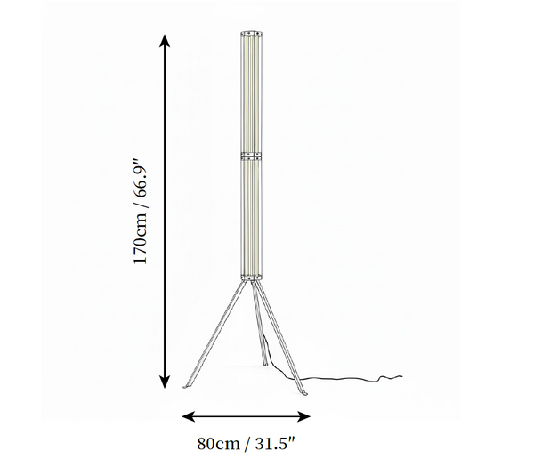 Hexagonal Glass Floor Lamp