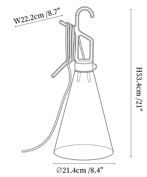 Hook Handle Cone Lamp