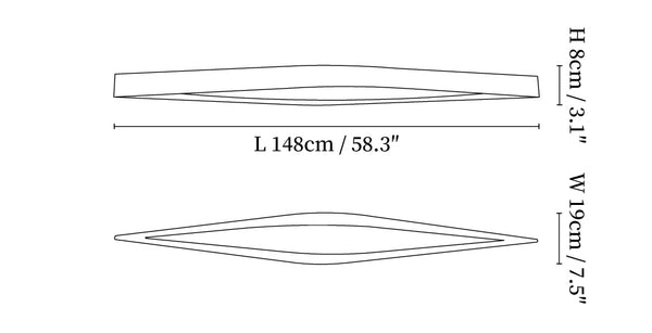 Horizon Linear Wood Ceiling Lamp