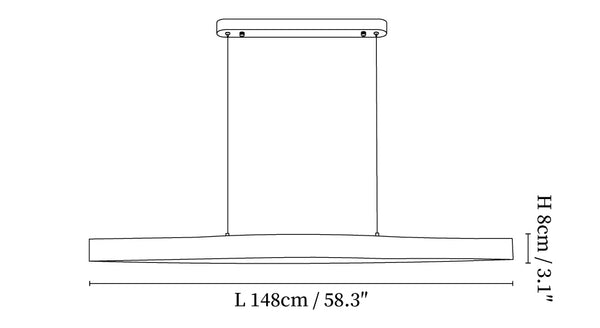 Horizon Linear Wood Pendant Lamp