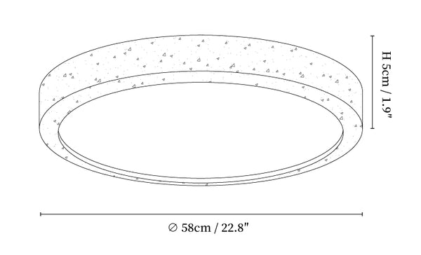 Horizon Travertine Ceiling Light