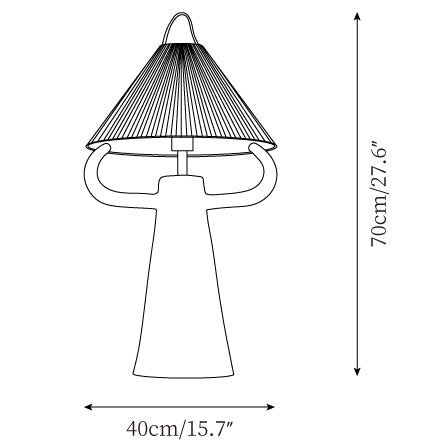 Horns Ceramic Table Lamp