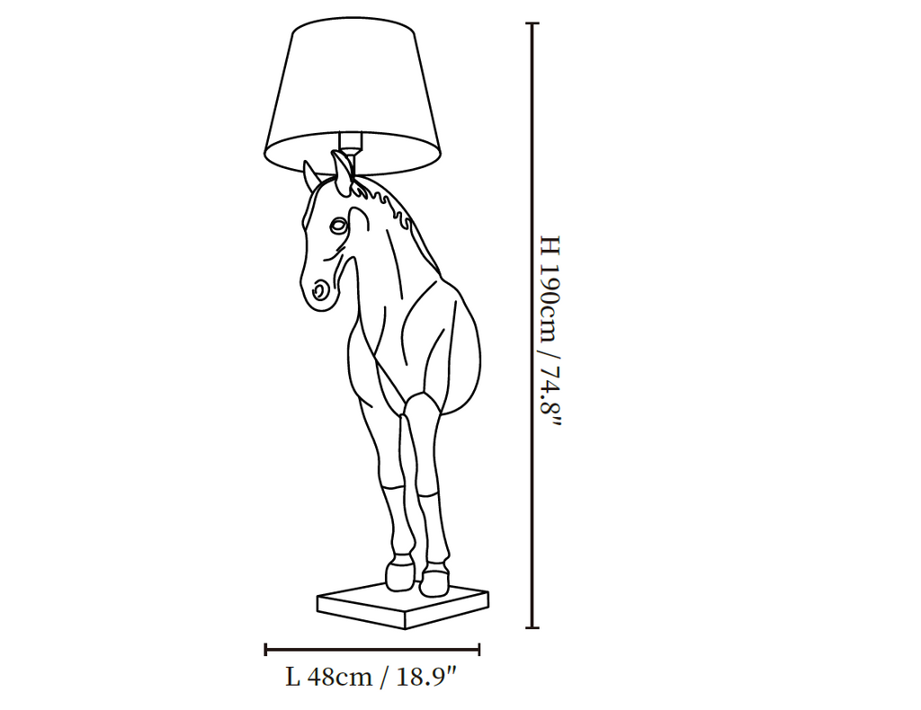 Horse Statue Floor Lamp