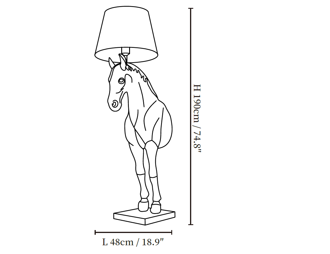 Horse Statue Floor Lamp