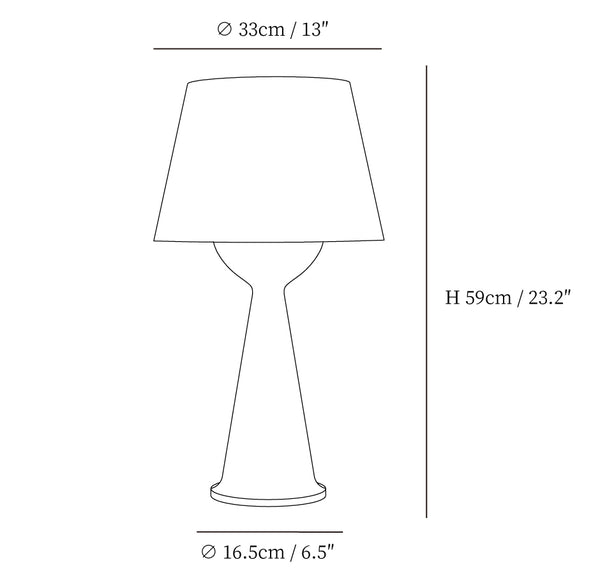 Hourglass Wood Table Lamp