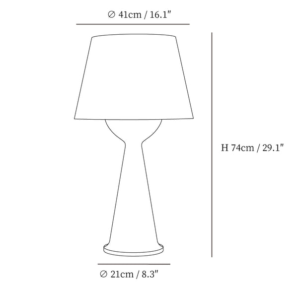 Hourglass Wood Table Lamp