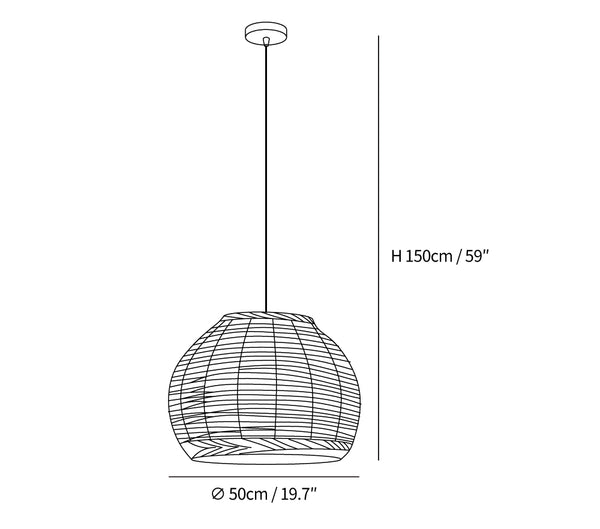 Hues Wicker Pendant Lamp