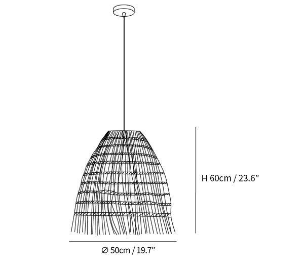 Hues Wicker Pendant Lamp