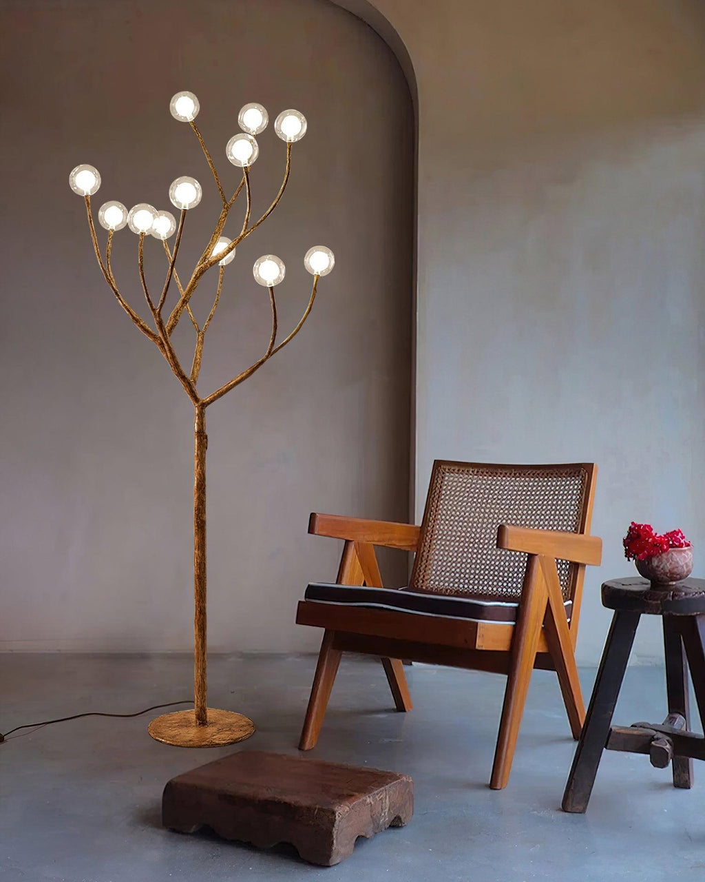 Imitation Wood Floor Lamp