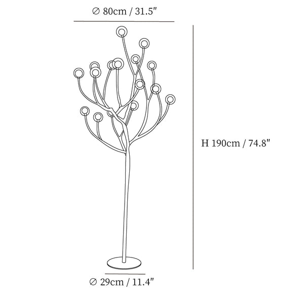 Imitation Wood Floor Lamp