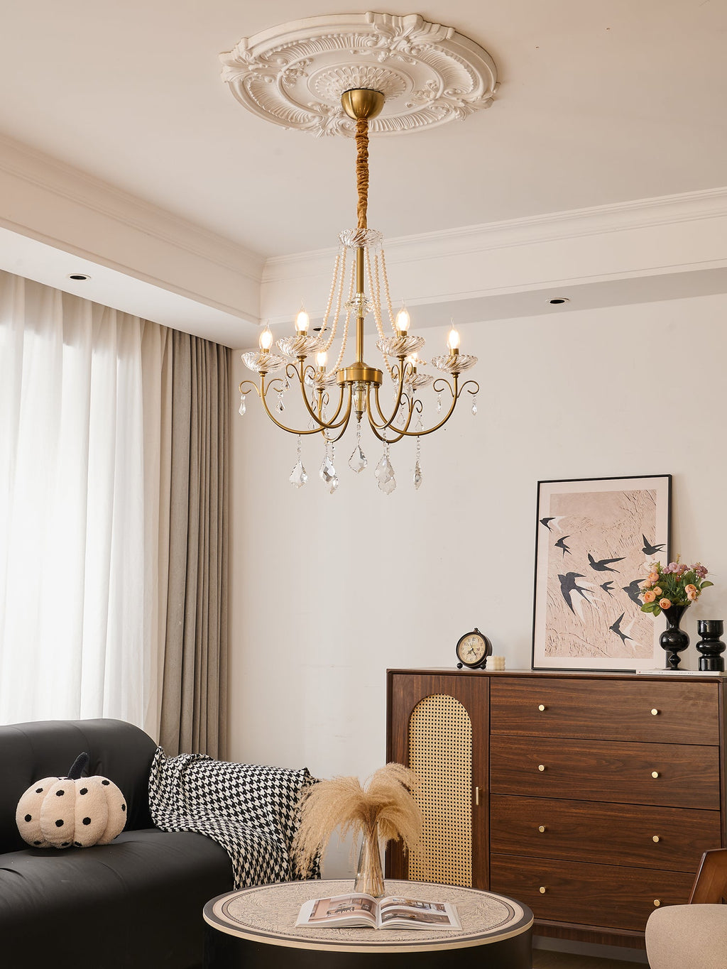 Imperial Pearl Crystal Chandelier