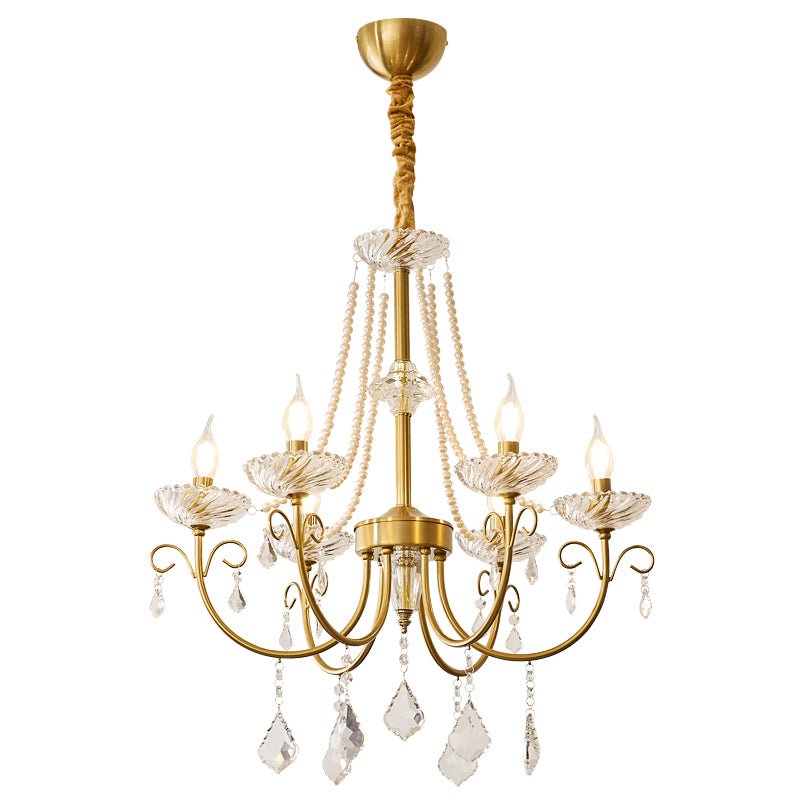 Imperial Pearl Crystal Chandelier