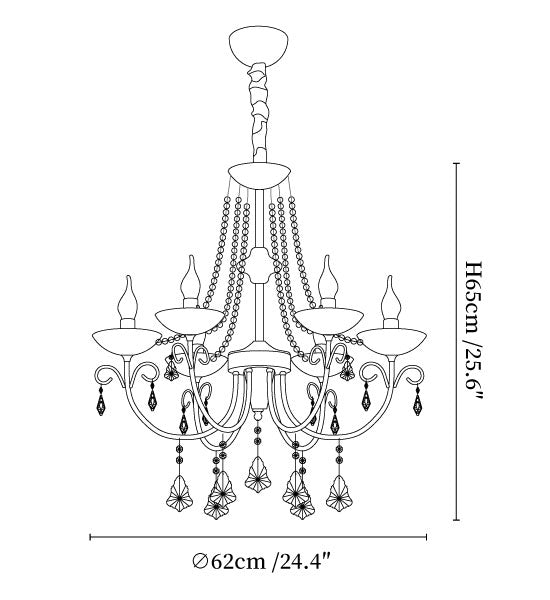 Imperial Pearl Crystal Chandelier