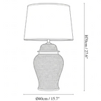 Indigo Dot Patterned Ceramic Table Lamp