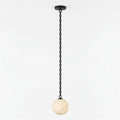 ndustrial Alabaster Orb Chain Chandelier