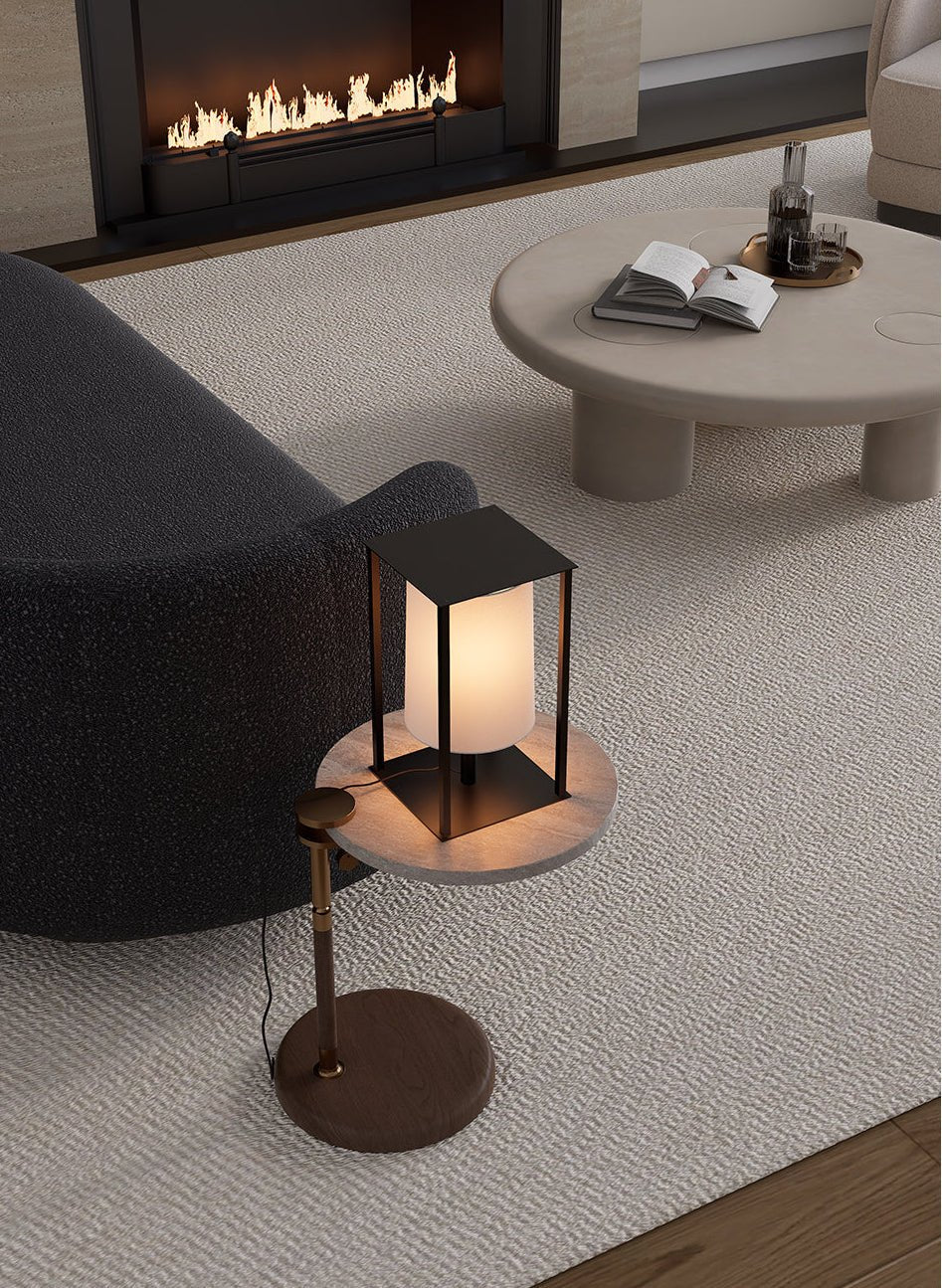 Industrial Cage Frame Table Lamp