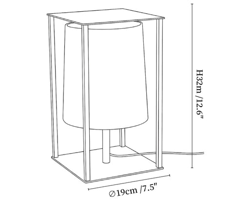 Industrial Cage Frame Table Lamp