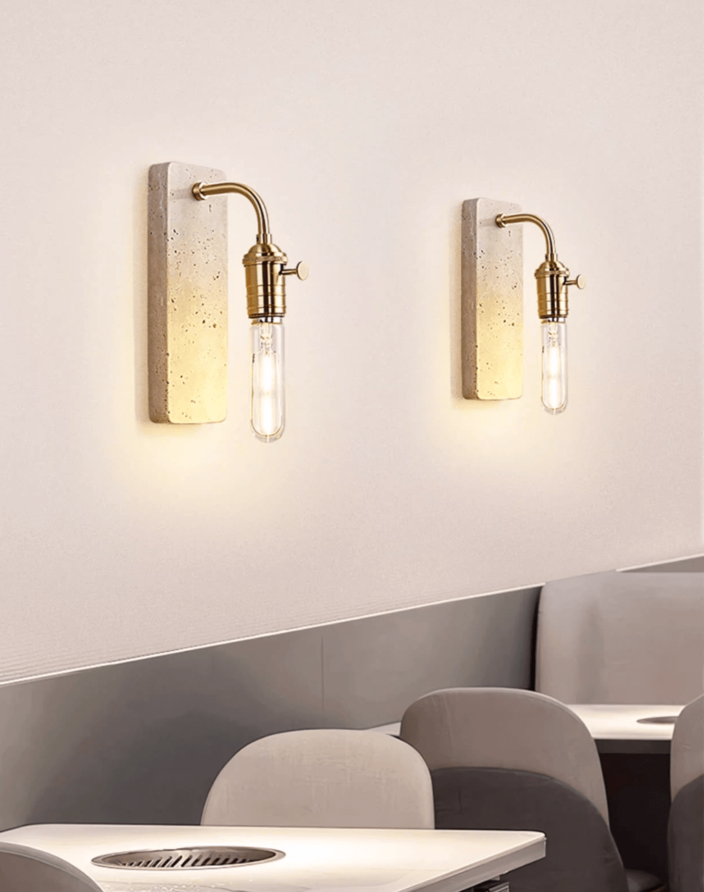 Industrial Stone Sconce
