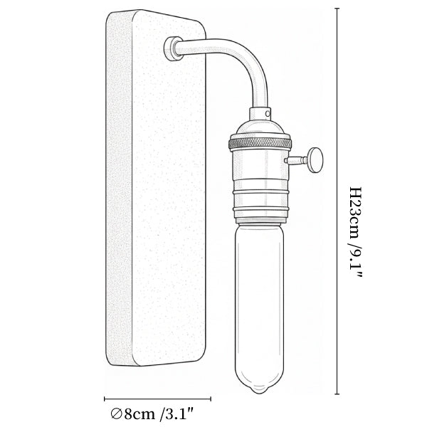 Industrial Stone Sconce