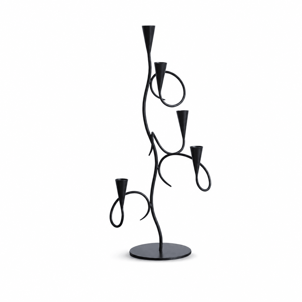 Iron Vine Multi - Arm Candle Holder