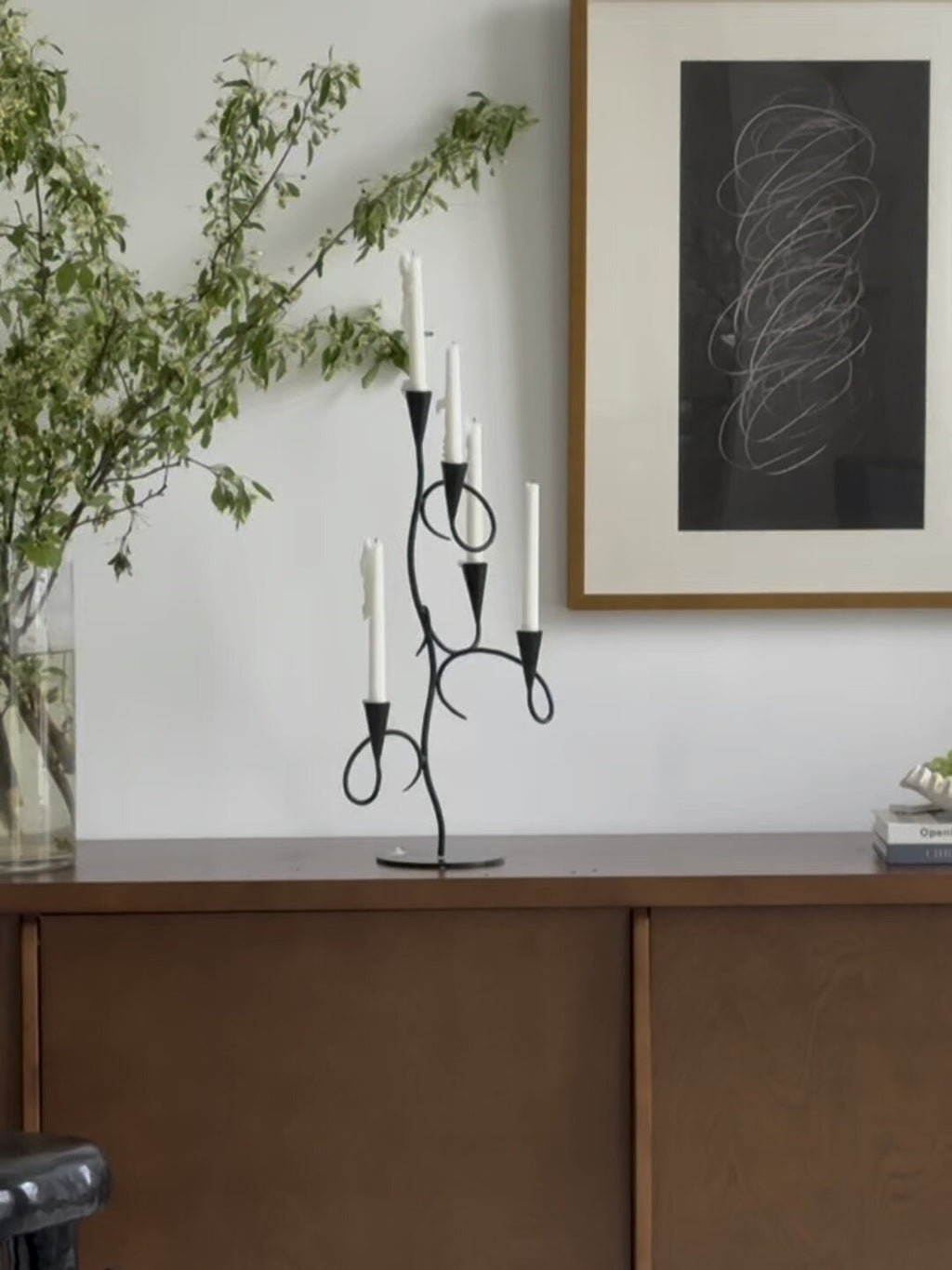 Iron Vine Multi - Arm Candle Holder