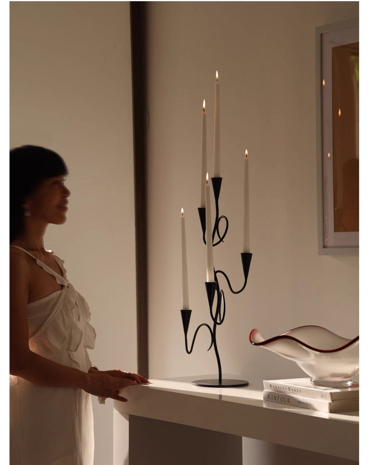 Iron Vine Multi - Arm Candle Holder