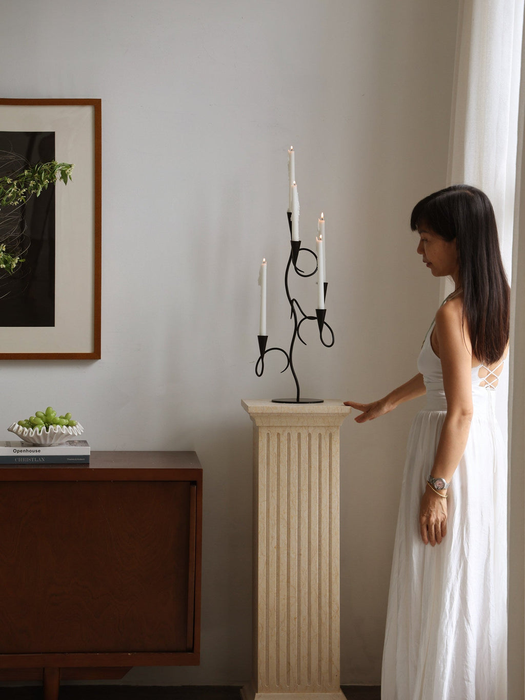 Iron Vine Multi - Arm Candle Holder