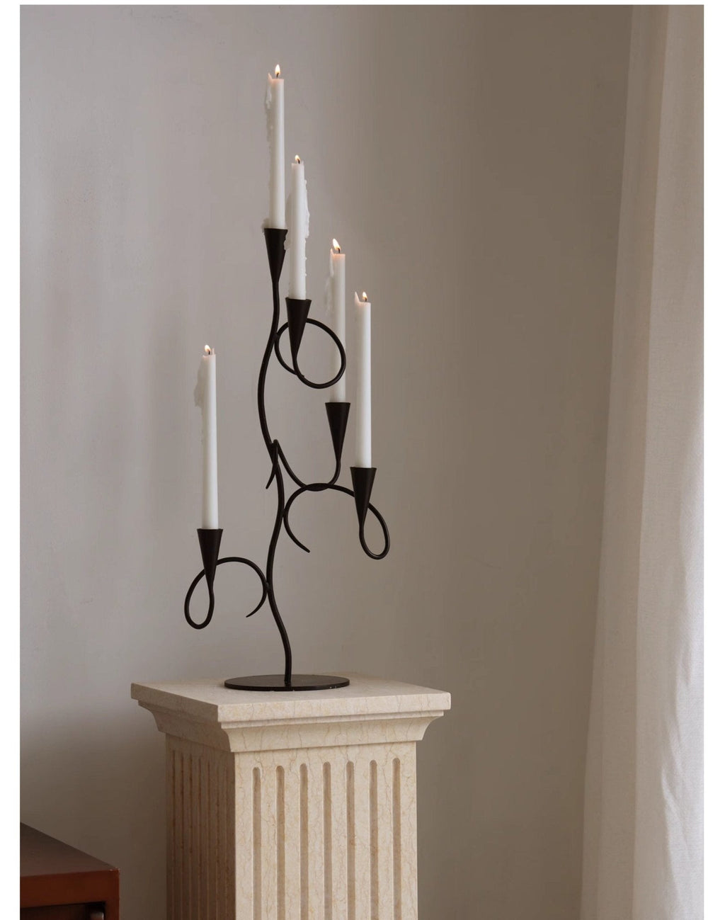Iron Vine Multi - Arm Candle Holder