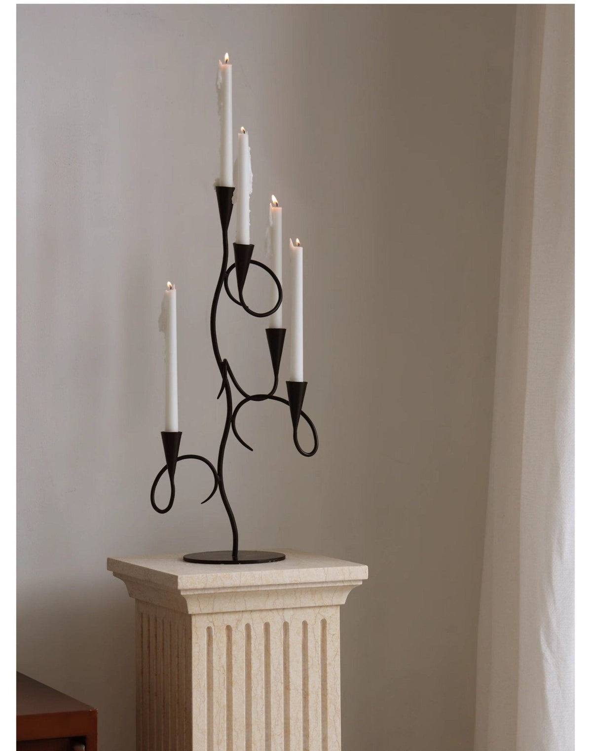 Iron Vine Multi - Arm Candle Holder