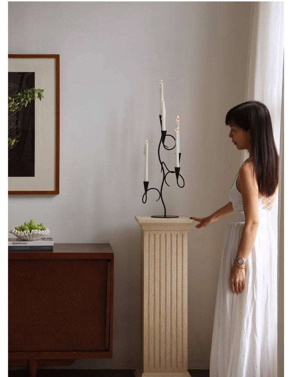Iron Vine Multi - Arm Candle Holder