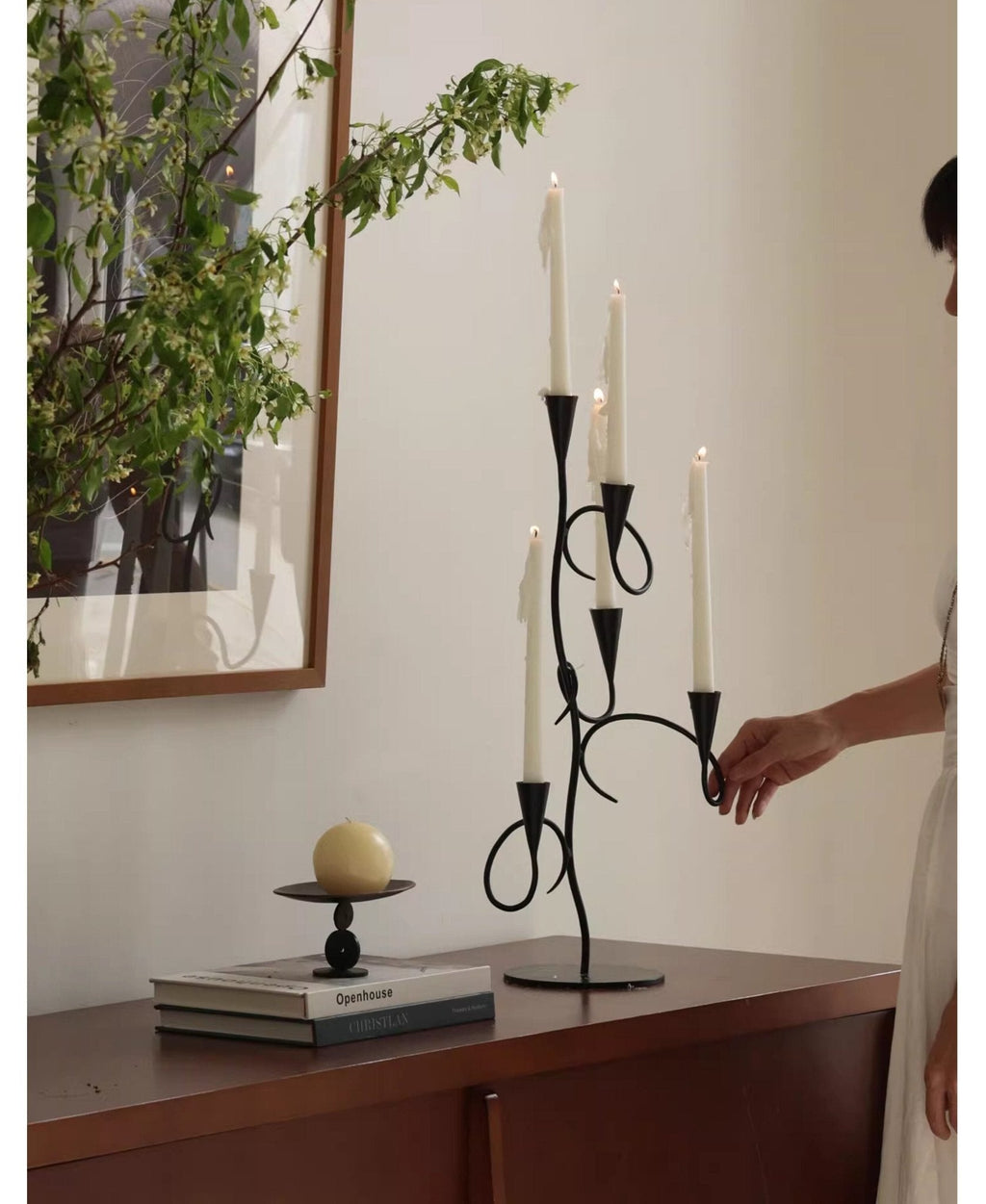 Iron Vine Multi - Arm Candle Holder