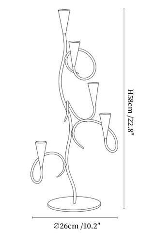 Iron Vine Multi-Arm Candle Holder