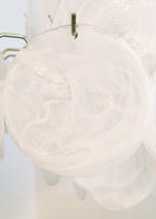 Isadora Murano White Disc Chandelier