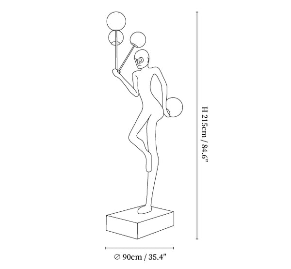 Juggling Sculptor Floor Lamp