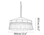 Jute Fringe Drum Pendant Lamp