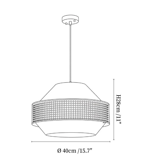 Jute Rattan Woven Pendant Lamp