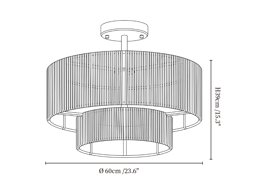 Jute Two Tier Semiflush