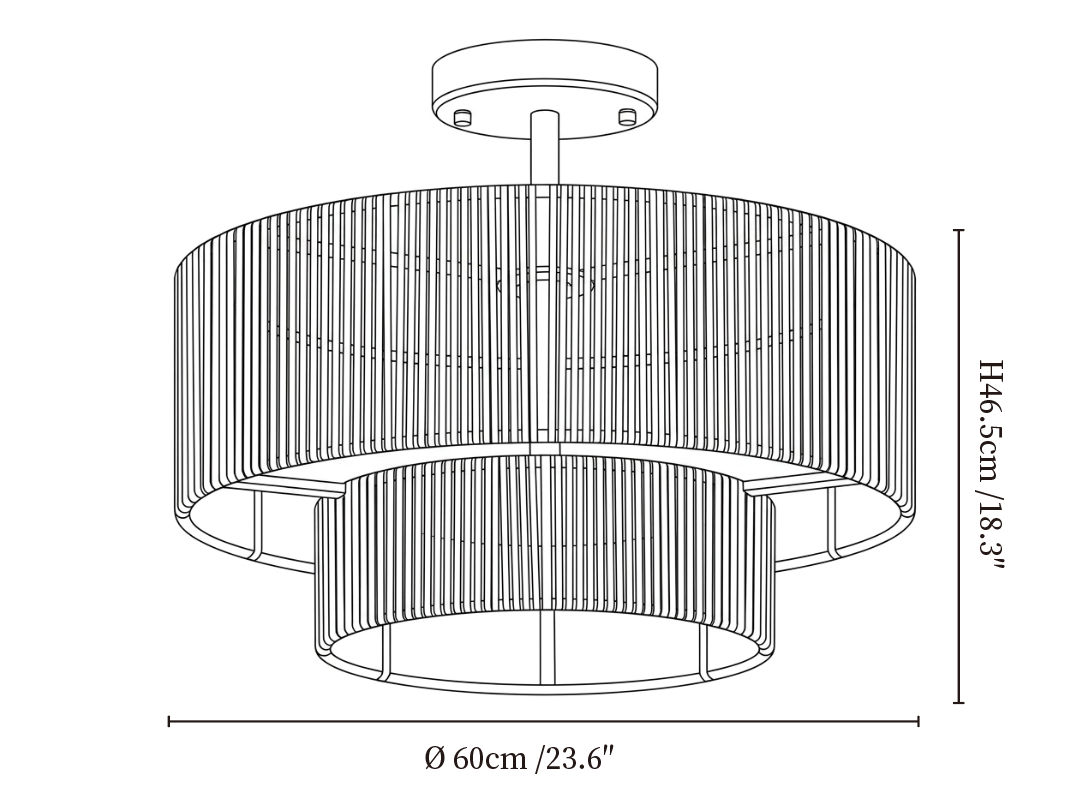 Jute Two Tier Semiflush