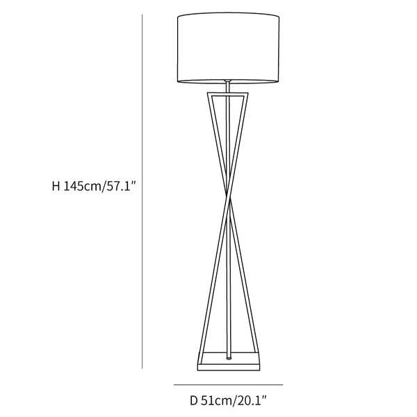 Kaden Black Floor Lamp