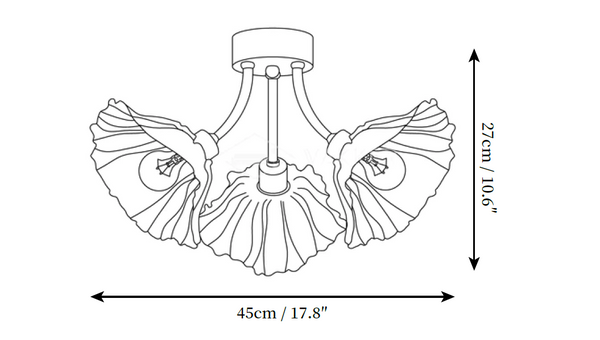 Kalin Flower Glass Ceiling Lamp