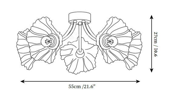 Kalin Flower Glass Ceiling Lamp