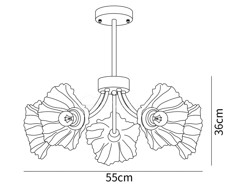 Kalin Flower Glass Chandelier