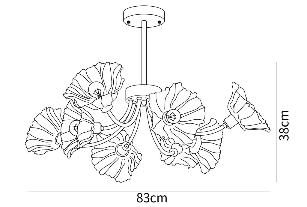 Kalin Flower Glass Chandelier