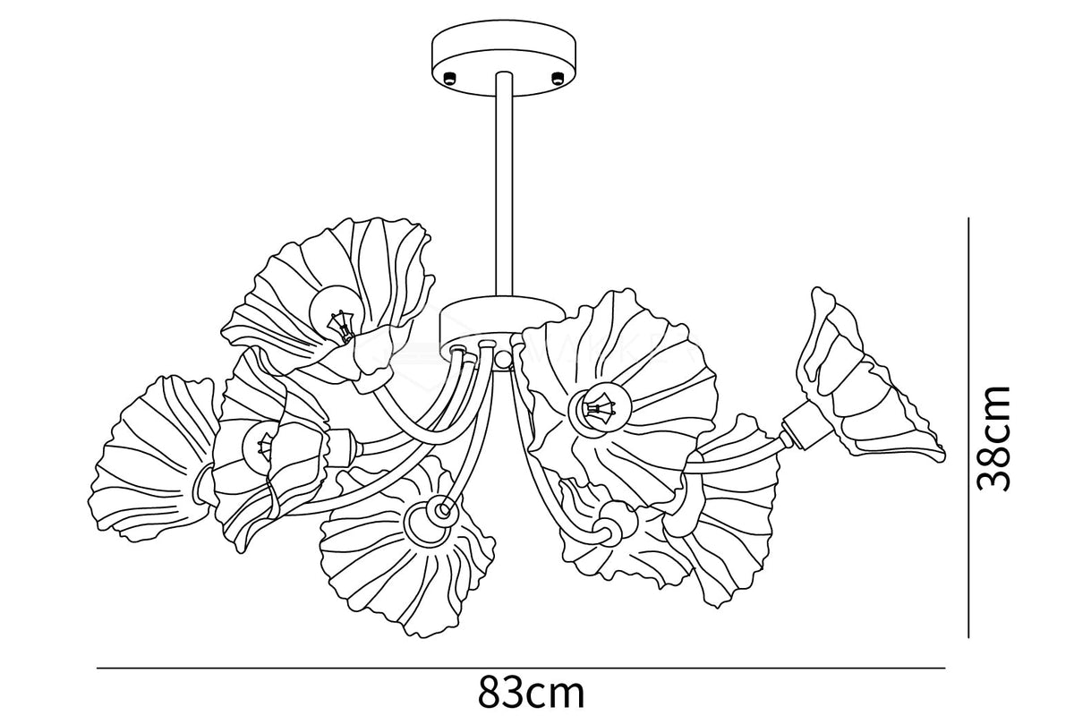 Kalin Flower Glass Chandelier