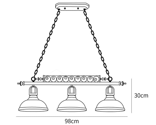 Kasha Billiard Chandelier