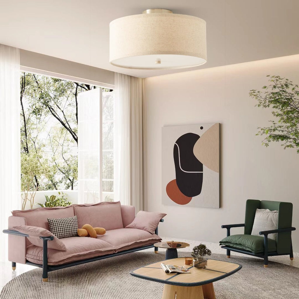 Kasha Linen Ceiling Light