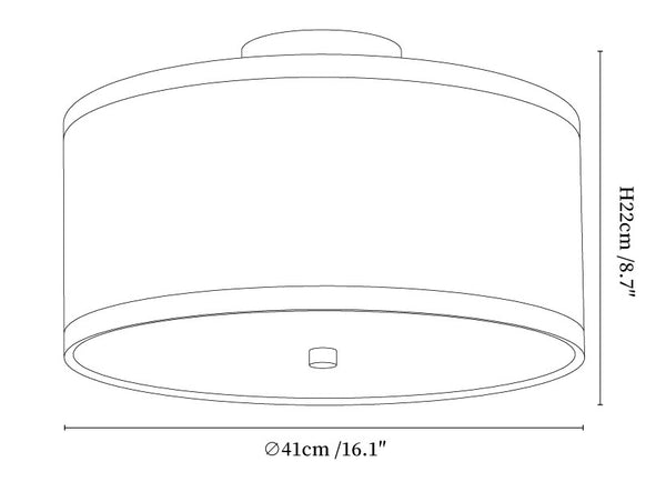 Kasha Linen Ceiling Light