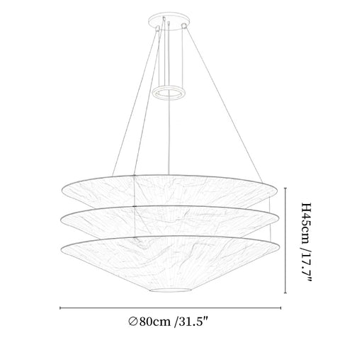Kazu Cone Silk Pendant Lamp