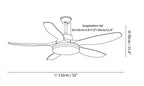 Keltis 48"/52" Ceiling Fan Light