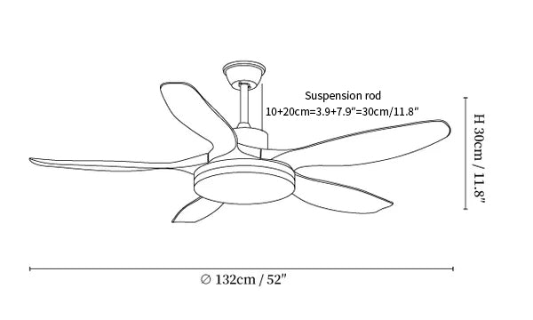 Keltis 48"/52" Ceiling Fan Light